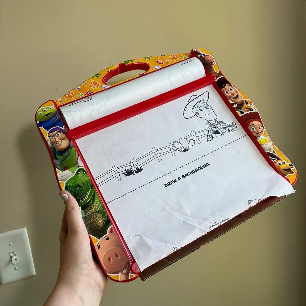 2000s disney buzz lightyear toy story kids coloring easel roll of pictures USED